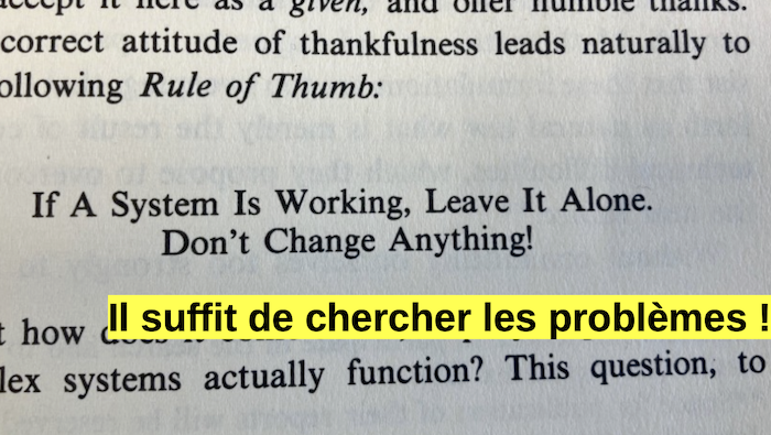 La recette : chercher les problèmes